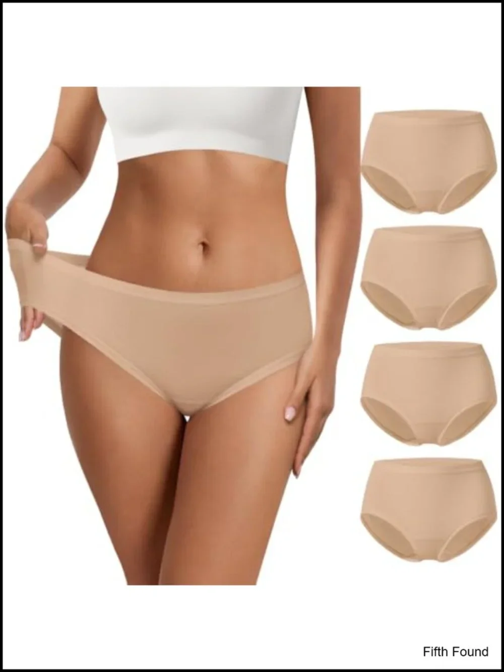 Women's Mid Waist Full Coverage Briefs 4 Pack Modal Soft Stretch Breathable